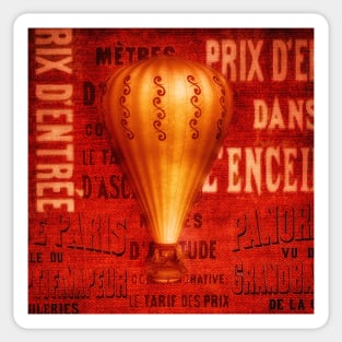 Vintage French Hot Air Balloon Sticker